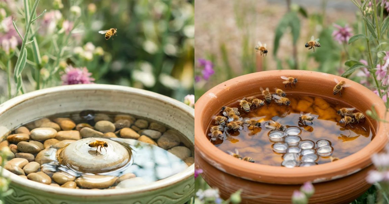 un bain d'abeilles